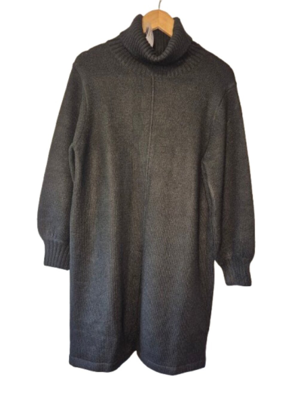 NWT Cleo Petites Black Knit Long Sleeve Turtle Neck Sweater Dress Size XL Petite